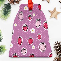 Juicy Strawberries Bell Ornament (two Sides) by SychEva