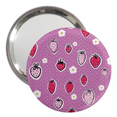 Juicy Strawberries 3  Handbag Mirrors by SychEva