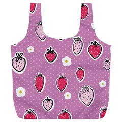 Juicy Strawberries Full Print Recycle Bag (xl) by SychEva