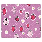 Juicy Strawberries Double Sided Flano Blanket (Small)  50 x40  Blanket Front