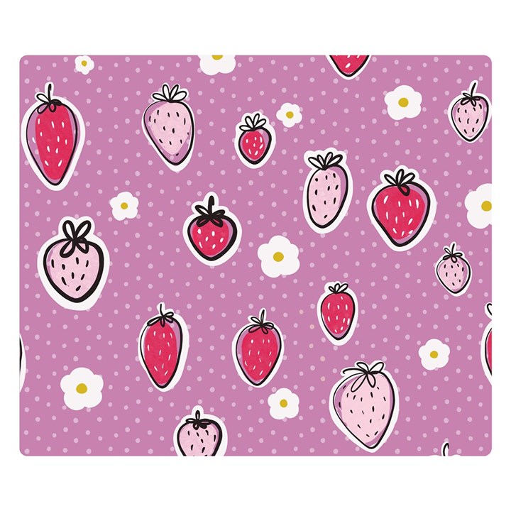 Juicy Strawberries Double Sided Flano Blanket (Small) 