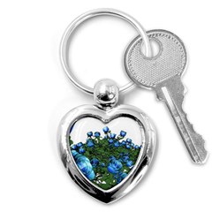 Flowers-roses-rose-nature-bouquet Key Chain (heart) by Sapixe