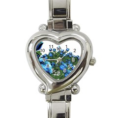 Flowers-roses-rose-nature-bouquet Heart Italian Charm Watch by Sapixe