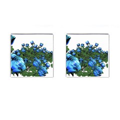 Flowers-roses-rose-nature-bouquet Cufflinks (square) by Sapixe