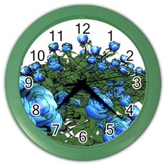 Flowers-roses-rose-nature-bouquet Color Wall Clock by Sapixe