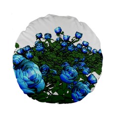 Flowers-roses-rose-nature-bouquet Standard 15  Premium Flano Round Cushions by Sapixe