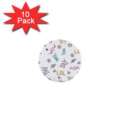 Doodle Pattern 1  Mini Buttons (10 Pack)  by Sapixe