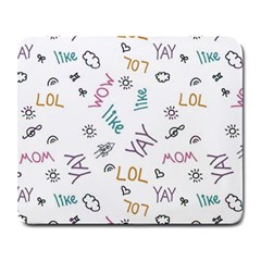 Doodle Pattern Large Mousepads