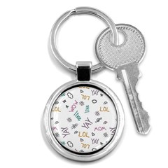 Doodle Pattern Key Chain (round) by Sapixe