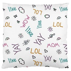 Doodle Pattern Large Cushion Case (one Side) by Sapixe