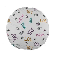 Doodle Pattern Standard 15  Premium Round Cushions by Sapixe