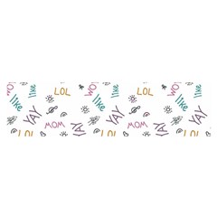 Doodle Pattern Satin Scarf (oblong) by Sapixe