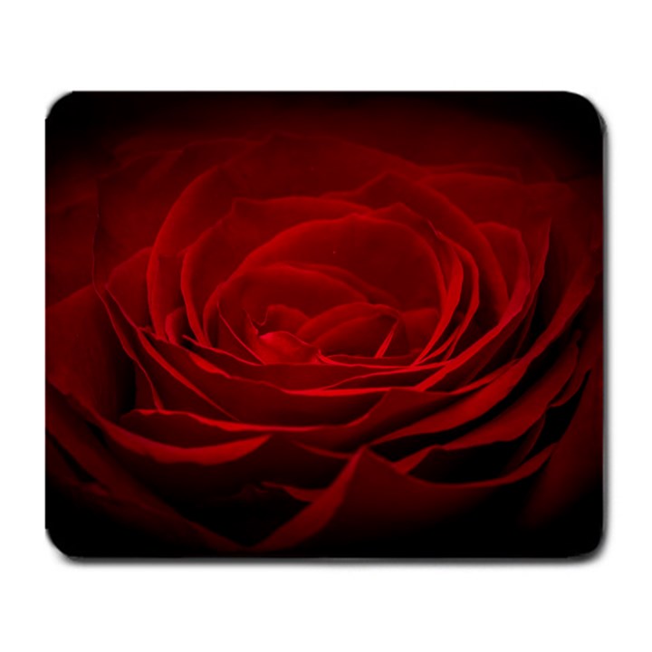 Rose-red-rose-red-flower-petals-waves-glow Large Mousepads