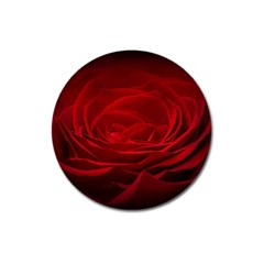 Rose-red-rose-red-flower-petals-waves-glow Magnet 3  (round) by Sapixe