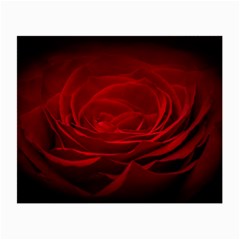 Rose-red-rose-red-flower-petals-waves-glow Small Glasses Cloth by Sapixe