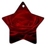 Rose-red-rose-red-flower-petals-waves-glow Star Ornament (Two Sides) Front