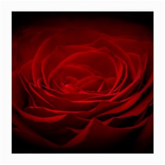 Rose-red-rose-red-flower-petals-waves-glow Medium Glasses Cloth by Sapixe