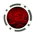 Rose-red-rose-red-flower-petals-waves-glow Poker Chip Card Guard Back