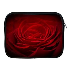 Rose-red-rose-red-flower-petals-waves-glow Apple Ipad 2/3/4 Zipper Cases by Sapixe