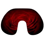 Rose-red-rose-red-flower-petals-waves-glow Travel Neck Pillow Back