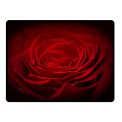 Rose-red-rose-red-flower-petals-waves-glow Double Sided Fleece Blanket (small)  by Sapixe