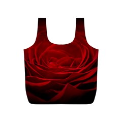 Rose-red-rose-red-flower-petals-waves-glow Full Print Recycle Bag (s) by Sapixe