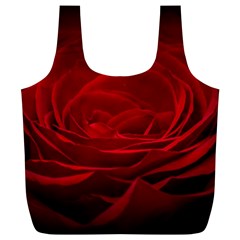 Rose-red-rose-red-flower-petals-waves-glow Full Print Recycle Bag (xl) by Sapixe