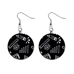 Knowledge-drawing-education-science Mini Button Earrings