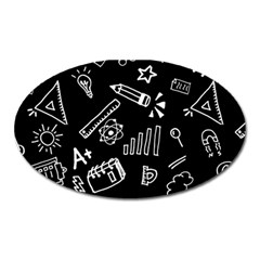 Knowledge-drawing-education-science Oval Magnet by Sapixe