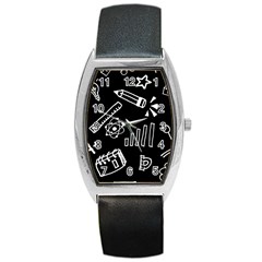 Knowledge-drawing-education-science Barrel Style Metal Watch by Sapixe