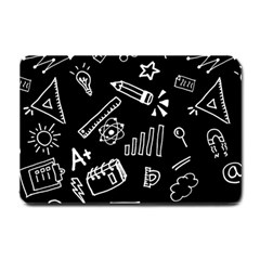 Knowledge-drawing-education-science Small Doormat  by Sapixe