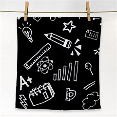 Knowledge-drawing-education-science Face Towel by Sapixe