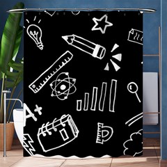 Knowledge-drawing-education-science Shower Curtain 60  X 72  (medium)  by Sapixe