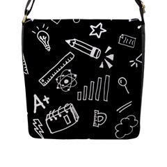 Knowledge-drawing-education-science Flap Closure Messenger Bag (l) by Sapixe