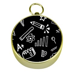 Knowledge-drawing-education-science Gold Compasses by Sapixe