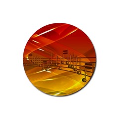 Music-notes-melody-note-sound Rubber Coaster (round)  by Sapixe