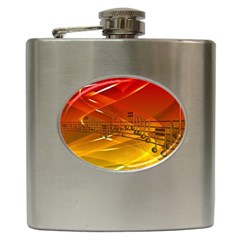 Music-notes-melody-note-sound Hip Flask (6 Oz) by Sapixe