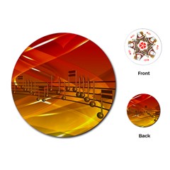 Music-notes-melody-note-sound Playing Cards Single Design (round) by Sapixe