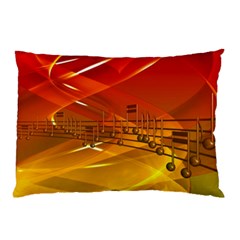 Music-notes-melody-note-sound Pillow Case by Sapixe