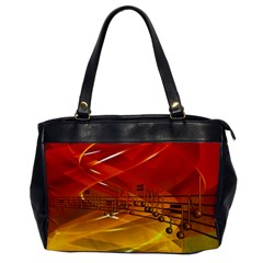 Music-notes-melody-note-sound Oversize Office Handbag