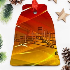 Music-notes-melody-note-sound Bell Ornament (two Sides) by Sapixe