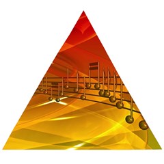 Music-notes-melody-note-sound Wooden Puzzle Triangle by Sapixe