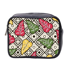 Leaves Foliage Batik Seamless Mini Toiletries Bag (two Sides) by Sapixe