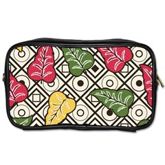 Leaves Foliage Batik Seamless Toiletries Bag (two Sides) by Sapixe