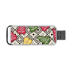 Leaves Foliage Batik Seamless Portable Usb Flash (two Sides)