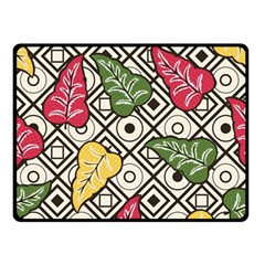 Leaves Foliage Batik Seamless Double Sided Fleece Blanket (small)  by Sapixe