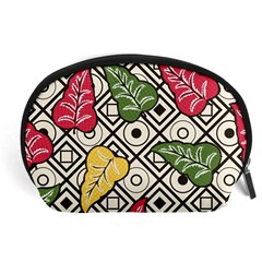 Leaves Foliage Batik Seamless Accessory Pouch (large) by Sapixe