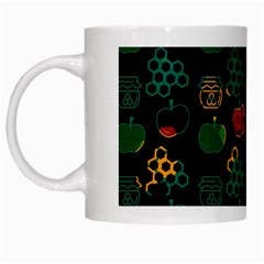 Apples Honey Honeycombs Pattern White Mugs by Sapixe