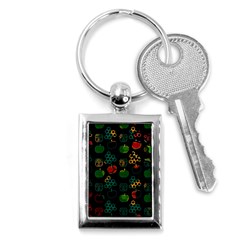 Apples Honey Honeycombs Pattern Key Chain (rectangle) by Sapixe