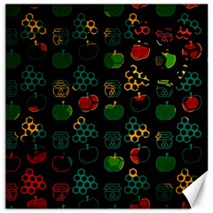 Apples Honey Honeycombs Pattern Canvas 20  X 20  by Sapixe